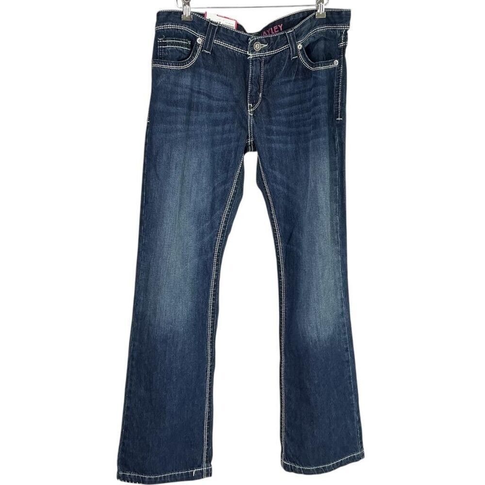 Cruel Bootcut Jeans Women 32/13 Long Blue Cotton Dark Rodeo Cowgirl Show NEW - Picture 2 of 9